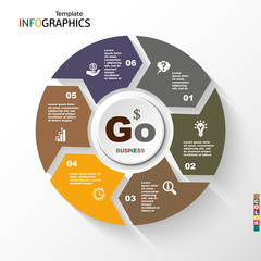 Wall Mural - Infographic, geometric graph, business concept