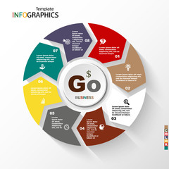 Wall Mural - Infographic, geometric graph, business concept