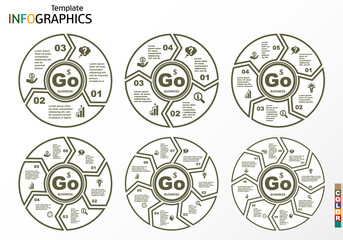 Wall Mural - infographics, geometric graph, set