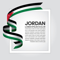 Canvas Print - Jordan flag background