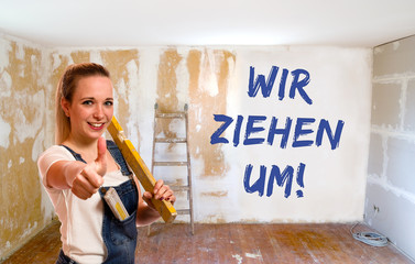 Canvas Print - Wir ziehen um!