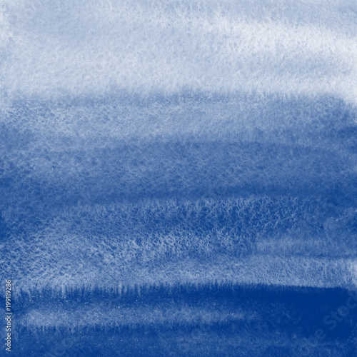 Fotografia, Obraz Navy blue watercolor abstract square background