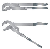 Fototapeta  -  pipe wrench, spanner, plumber tool, vector eps 10