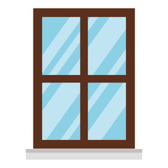 Canvas Print - house window isolated icon vector illustration design