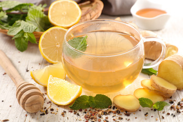 Poster - lemon and ginger tea