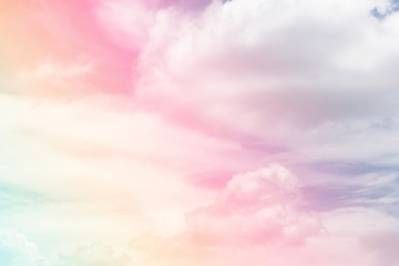Wall Mural - sun and cloud background with a pastel colored