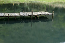 Wooden Pier By The Lake: Silent Place Concept