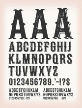 Vintage Classic Western And Tattoo ABC Font