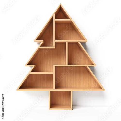 Bookshelves In The Shape Of Christmas Tree Xmas Present Book