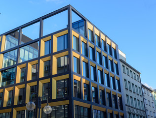 interesting geometry of the Office building sky background