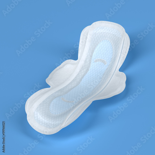 Fotografia Hygienic sanitary napkin, menstruation days, on a white background