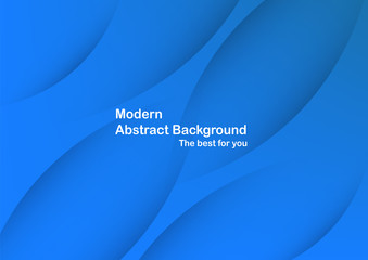 Abstract blue curve background with copy space for white text. Modern template design for cover, brochure, web banner and magazine.