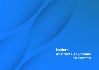 Abstract blue curve background with copy space for white text. Modern template design for cover, brochure, web banner and magazine.