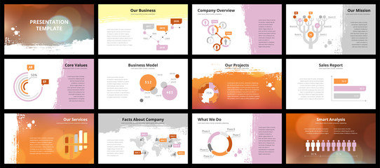 Wall Mural - business presentation templates