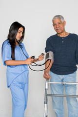 Wall Mural -  Health Care Worker and Elderly Patient