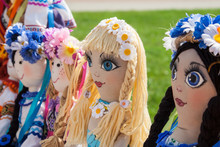 Ukrainian  Rag Doll. Stuffed Toys. Handmade Textile Doll Ancient Culture Folk Crafts Tradition Of Ukraine.