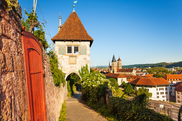 Wall Mural - Scenic view of Esslingen medieval buildings