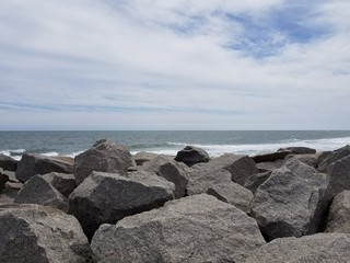 Rocks in the beach