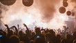 © glazok - dj night club party rave with crowd in music festive
