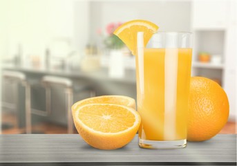 Canvas Print - Glass of delicious orange juice