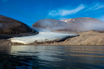Wall Mural - canadian's glacier. long tongue of ice.