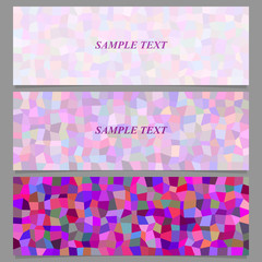 Wall Mural - colored abstract tiled rectangle pattern banner design set