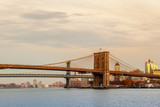 Fototapeta  - Brooklyn bridge and Manhattan bridge, New York City