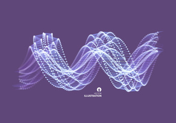 Spiral. Connection Structure. Abstract grid design. 3d vector Illustration for science, technology.