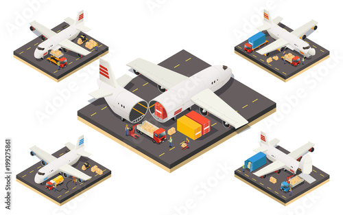 Isometric Aircraft Logistics Concept