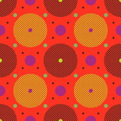 Perforated circle seamless texture, modern design background.