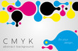 Abstract metaball background from CMYK colors