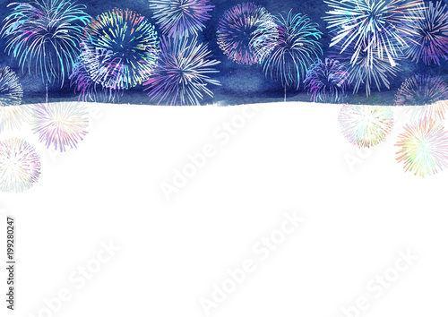 花火 背景 フレーム 水彩 イラスト Stock Illustration Adobe Stock 花火 背景 フレーム 水彩 イラスト Stock Illustration Adobe Stock