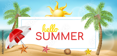 Horizontal Banner Summer Frame With Palm Tree Sun Umbrella Shells On Sandy Beach Vector Illustration For Summer And Holiday Design Buy This Stock Vector And Explore Similar Vectors At Adobe Stock Horizontal Banner Summer Frame With Palm Tree Sun Umbrella Shells On Sandy Beach Vector Illustration For Summer And Holiday Design Buy This Stock Vector And Explore Similar Vectors At Adobe Stock