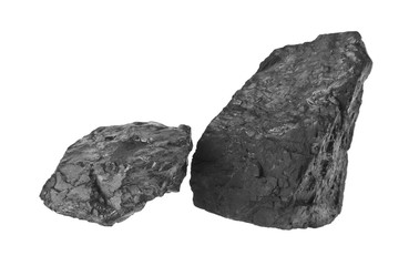 Wall Mural - coal isolated on white background