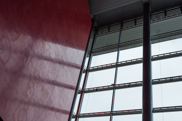 Canvas Print - The glass architecture of building against a sky