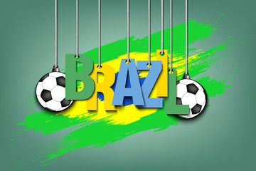 Banner the inscription Brazil