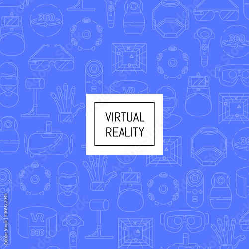 Juliste Vector background linear style virtual reality elements