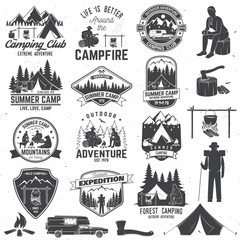 Wall Mural - summer camp. vector illustration. concept for shirt or logo, print, stamp or tee.
