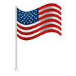 © Gstudio - united states of america flag in pole vector illustration design