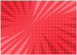 © Tatahnka - Abstract bright red striped retro comic background with halftone corners and scratches. Cartoon pink wallpaper with stripes and half tone pattern for comics book, advertising design, poster, print