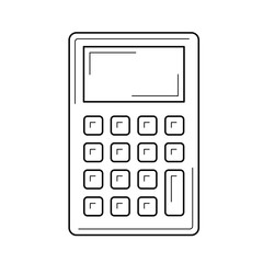 Canvas Print - Calculator vector line icon isolated on white background. Calculator line icon for infographic, website or app. Icon designed on a grid system.