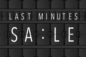 Aufkleber - Last Minutes Sale Sign over Flip Scoreboard Airport Panel. 3d Rendering