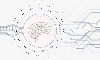 Wall Mural - innovations systems connecting people and robots devices. future technologies in automatics cyborg s