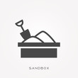 Silhouette icon sandbox