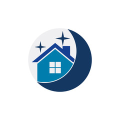 Wall Mural - Moon House Logo Icon Design