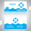 business card - Lifebuoy symbol - marine Equipment - company presentations