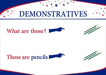 Wall Mural - demonstratives