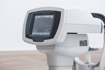 diagnostic ophthalmologic equipment. modern medical equipment in eye hospital. medicine concept