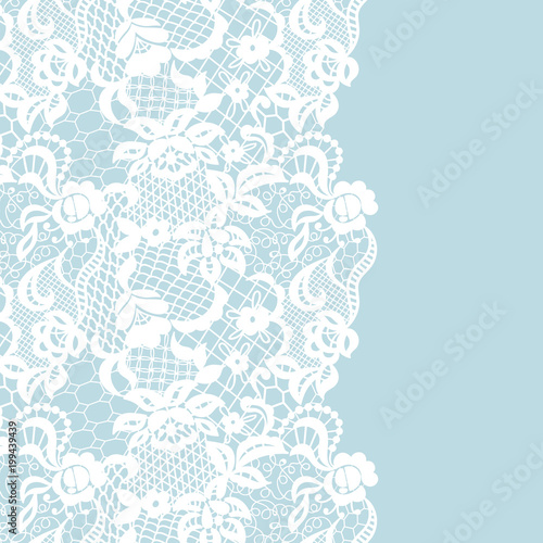 Fotografía Seamless lace border. Invitation card.