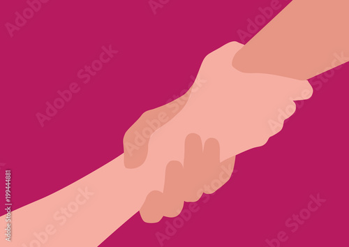 Cuadros en Lienzo main - amitié - aide - confiance - fond - solidarité - aider - homme - femme - d